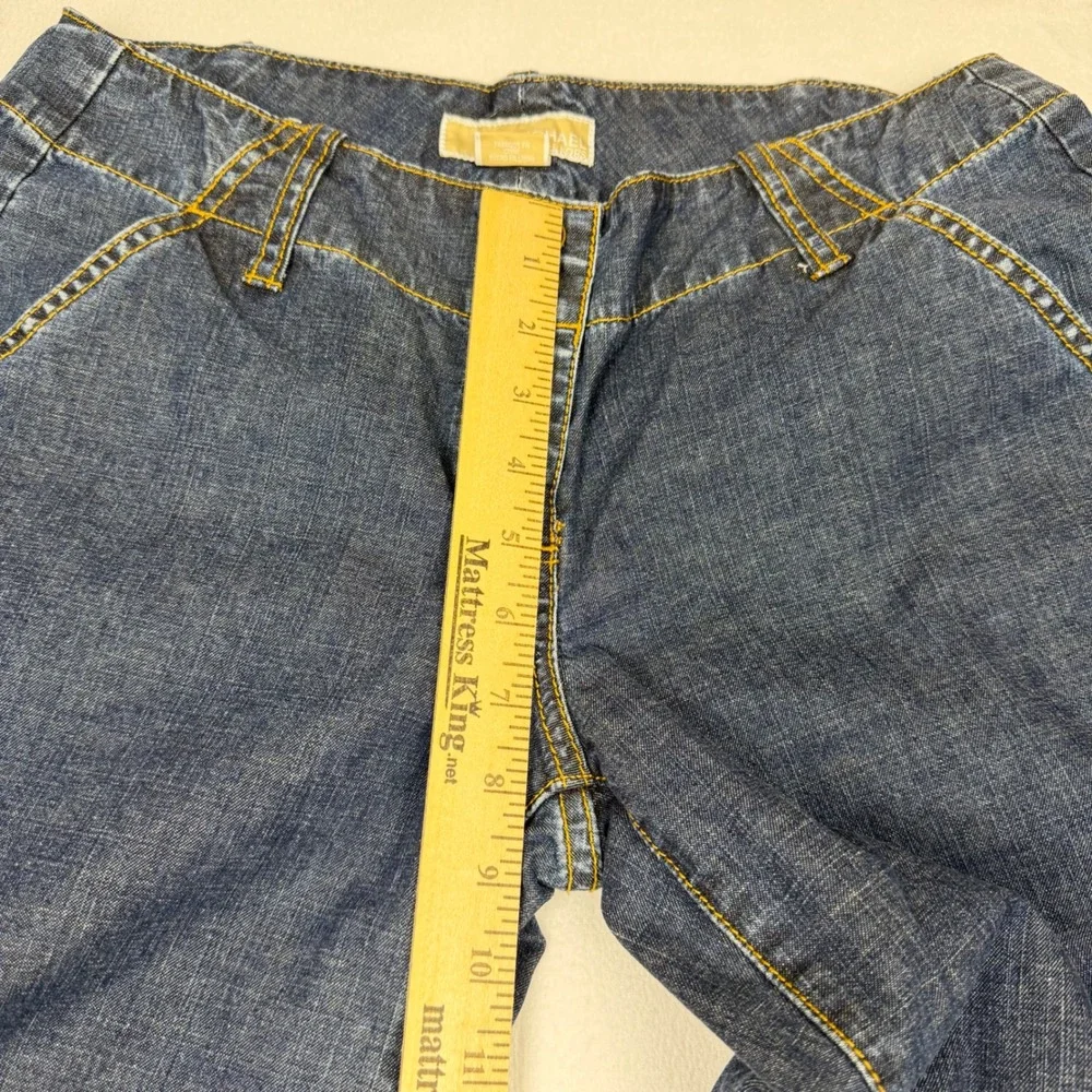 Michael Kors Womens Dark Wash Wide Leg Denim Jeans Blue Size 6 Trouser Style